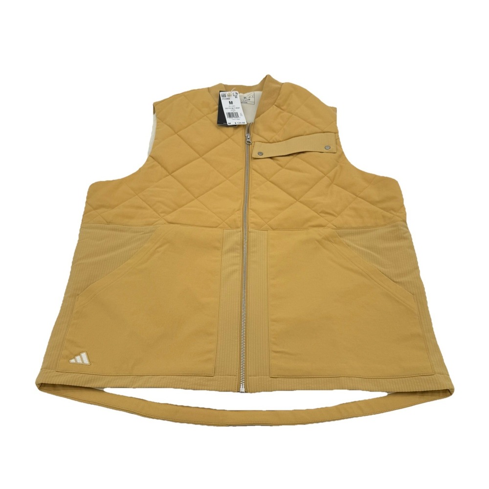 (MSRP $120} Size Medium- Adidas Golf Go-To Quilted DWR Full-Zip Mens Vest IT2360